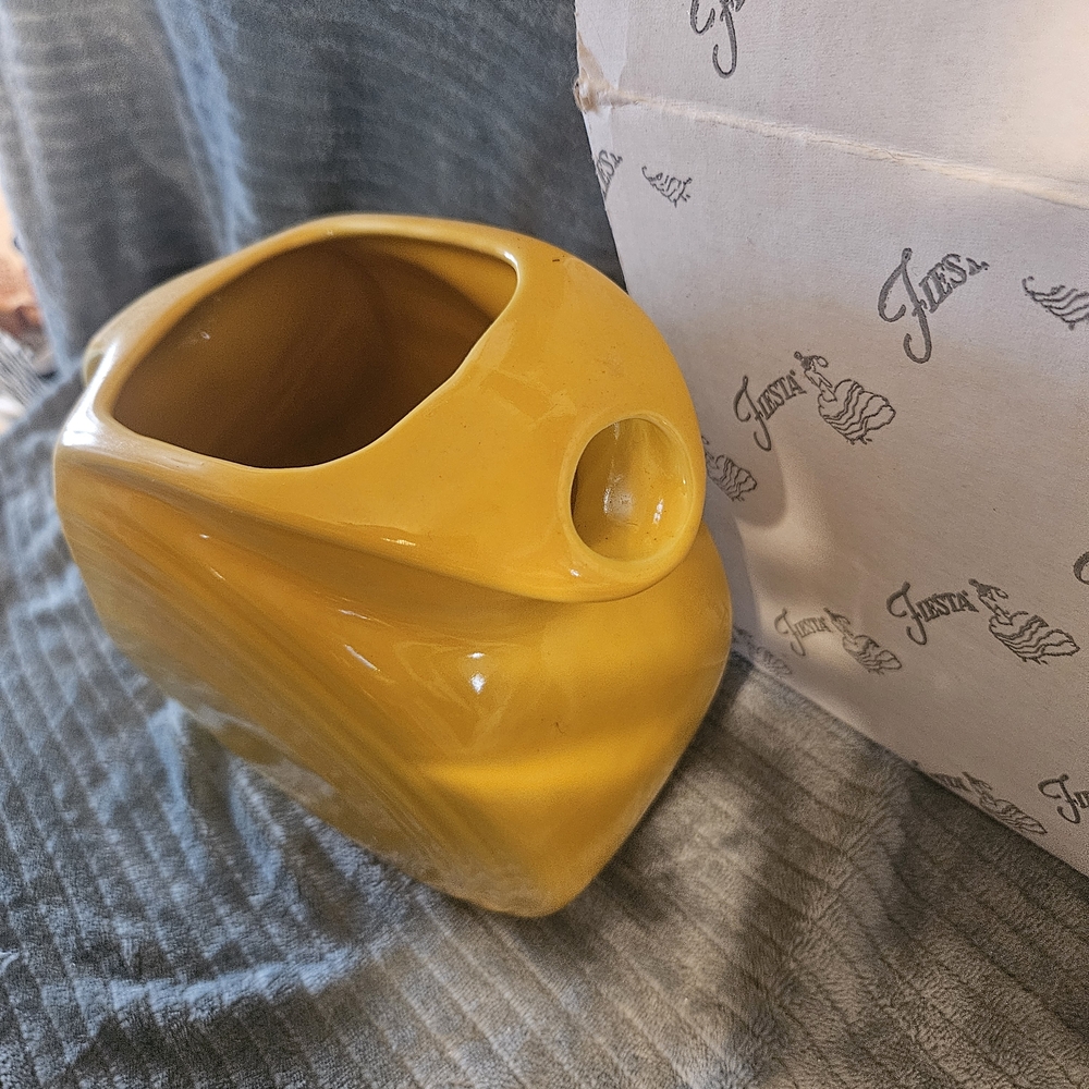 Fiesta Yellow Ceramic Pitcher - Picture 4 of 6